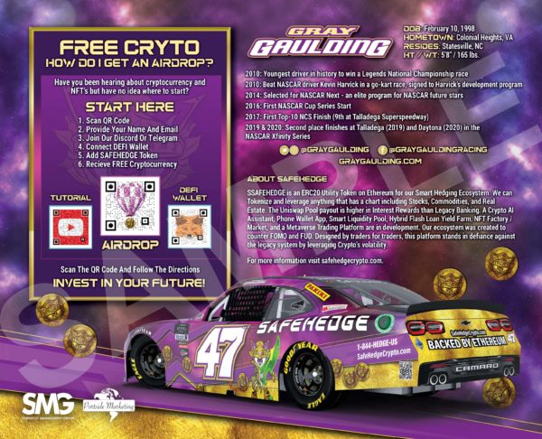 Gray Gaulding #47 SafeHedge NASCAR XFinity Daytona Paint Scheme