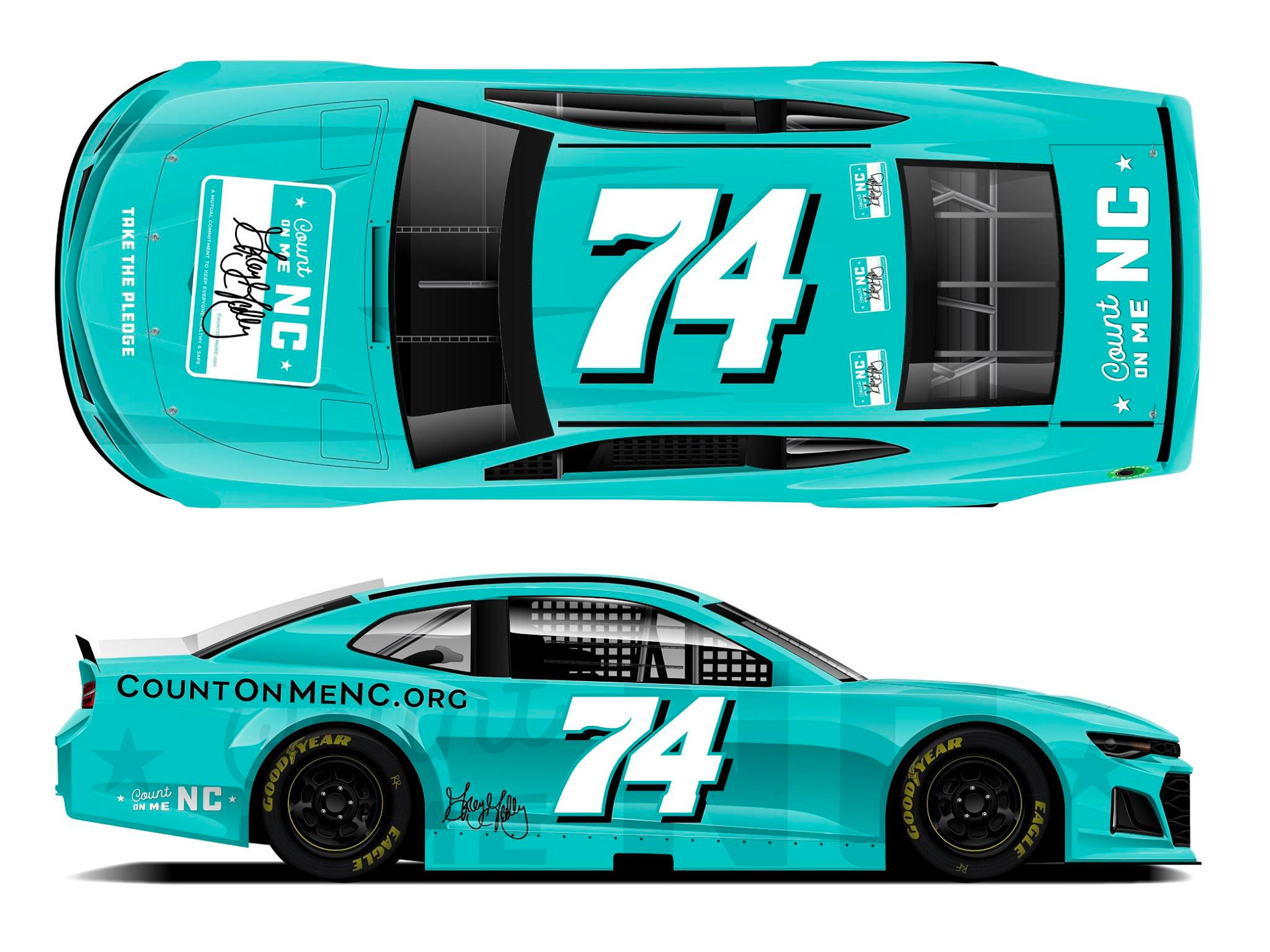 NASCAR Driver Gray Gaulding No74 Count On Me NC