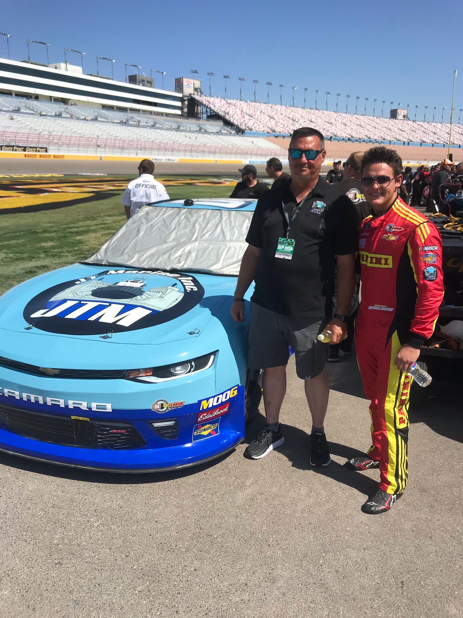 NASCAR Xfinity driver Gray Gaulding in the JT Marine 08 Chevrolet